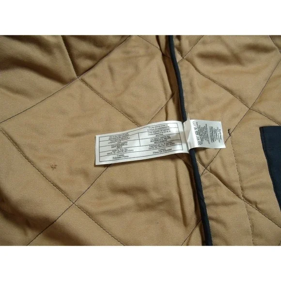 J Crew Vest Jacket Mens Medium Navy  Zip Quilted Outdoor Lined, Pockets - Picture 8 of 11